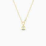 14K 1ct Natural Diamond Round Cut Solitaire Necklace
