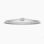 14K Solid Gold Natural Diamond Heart Cut Tennis Bracelet – Perfect Wedding or Christmas Gift