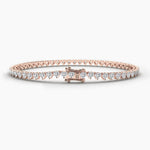 18K Solid Gold Lab Grown Diamond Heart Cut Tennis Bracelet – Perfect Wedding or Christmas Gift - View 6 | Riyanika Jewels