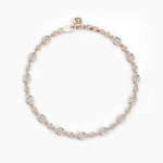 14K Natural Diamond Oval Cut Tennis Bracelet