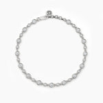14K Natural Diamond Round Cut Tennis Bracelet