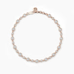 14K Natural Diamond Round Cut Tennis Bracelet