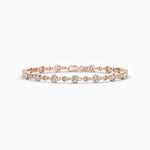 18K Solid Gold Natural Diamond Round Cut Tennis Bracelet – Delicate Stacking Wedding Gift - View 9