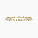 14K Natural Diamond Round Cut Tennis Bracelet