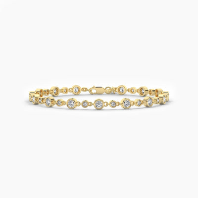 14K Lab Grown Diamond Round Cut Tennis Bracelet