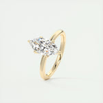 18K Solid Gold 1.50 CT Natural Diamond Marquise Cut Prong Set Engagement Ring - Detail | Riyanika Jewels
