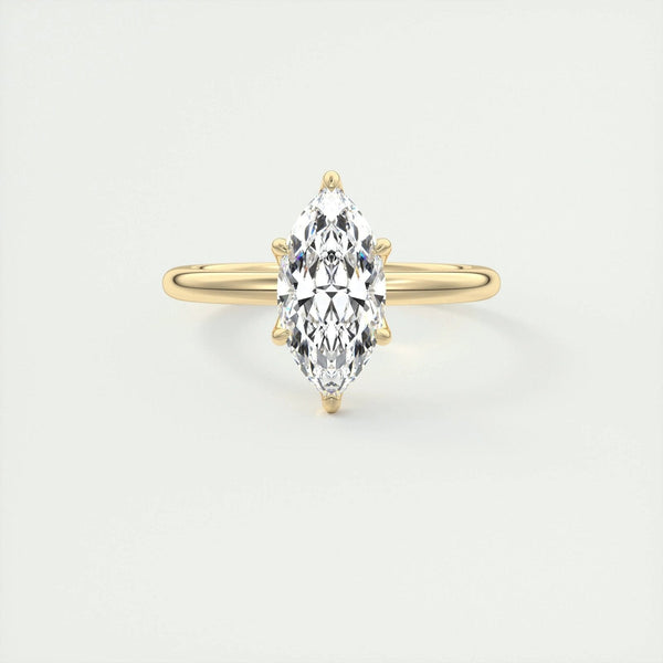 14K 1.5ct Lab Grown Diamond Marquise Cut Engagement Ring