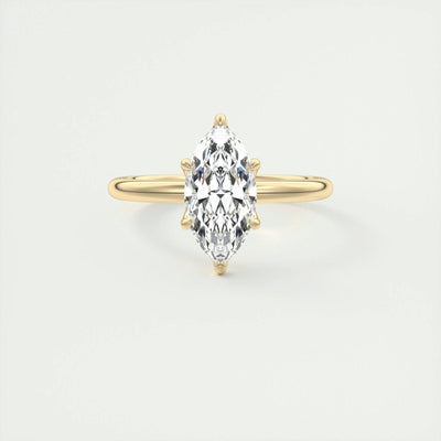 14K 1.5ct Lab Grown Diamond Marquise Cut Engagement Ring