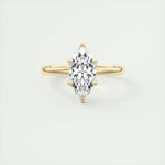 18K Solid Gold 1.50 CT Natural Diamond Marquise Cut Prong Set Engagement Ring