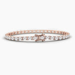 14K Lab Grown Diamond Emerald Cut Tennis Bracelet