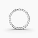 18K Solid Gold Natural Diamond Floating Eternity Band – Sparkling Single Prong Wedding Ring - View 6 | Riyanika Jewels