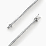 18K Solid Gold Lab Grown Diamond Dainty Tennis Bracelet – 2.00mm Stackable Design for Women - Close Up | Riyanika Jewels