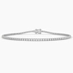 14K Solid Gold Lab Grown Diamond Tennis Bracelet – 2.00mm Dainty & Stackable for Women