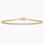 18K Solid Gold Natural Diamond Tennis Bracelet – 2.00mm Dainty & Stackable for Women