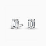14K Lab Grown Diamond Emerald Cut Solitaire Earrings