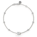 14K Natural Diamond Cushion Cut Bracelet