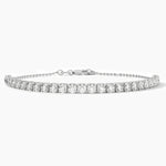 14K Solid Gold 3.00mm Natural Diamond Tennis Bracelet