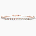 18k Solid Gold 3.00mm Lab Grown Diamond Tennis Bracelet - View 6 | Riyanika Jewels