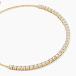 18k Solid Gold 2.50mm Natural Diamond Tennis Bracelet - View 8 | Riyanika Jewels
