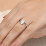 18K Solid Gold 0.50 CT Natural Diamond Round Cut Bypass Tension Set Engagement Ring - Side View