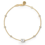 14K Lab Grown Diamond Cushion Cut Bracelet