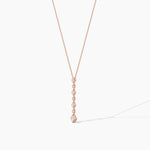 18k Solid Gold Classic Lab Grown Diamond Lariat Necklace - Close Up | Riyanika Jewels