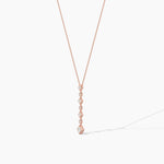 14K Solid Gold Classic Natural Diamond Lariat Necklace