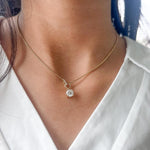 14K 1ct Lab Grown Diamond Round Cut Solitaire Necklace