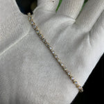 18K Solid Gold Natural Diamond Round Cut Tennis Bracelet - View 6 | Riyanika Jewels