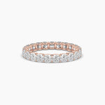 14K Natural Diamond Cushion Cut Eternity Band