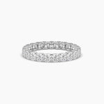 14K Natural Diamond Cushion Cut Eternity Band