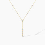14K Lab Grown Diamond Princess Cut Statement Necklace