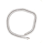 18K Solid Gold 5.00 CTW Lab Grown Diamond Tennis Necklace - View 6 | Riyanika Jewels