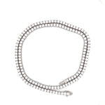 14K Solid Gold Natural Diamond Tennis Necklace