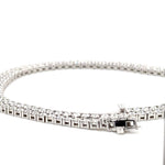 18K Solid Gold Natural Diamond Tennis Necklace - Alternate Angle | Riyanika Jewels