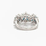 18K Solid Gold 2.00 CTW Lab Grown Diamond Floral Cluster Ring - Close Up | Riyanika Jewels