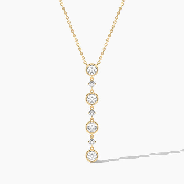 18k Solid Gold Natural Diamond Statement Necklace For Women | Bridal Wedding Necklace