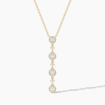 18k Solid Gold Natural Diamond Statement Necklace For Women | Bridal Wedding Necklace
