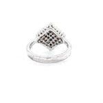 18K White Gold 0.48 CTW Lab Grown Diamond Geometric Cluster Ring - Alternate Angle | Riyanika Jewels