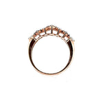 18K Rose Gold 0.87 CTW Natural Brown & White Diamond Wedding Band - View 6 | Riyanika Jewels