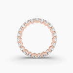 18k Solid Gold Cushion Cut Lab Grown Diamond Women's Wedding Stacking Band | Eternity Band - Detail