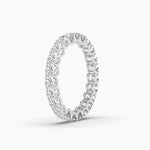 18k Solid Gold Cushion Cut Lab Grown Diamond Women's Wedding Stacking Band | Eternity Band - Close Up | Riyanika Jewels