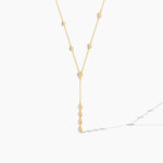 14K Lab Grown Diamond Princess Cut Statement Necklace