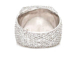 18K Solid Gold 7.35 CTW Lab Grown Diamond Pavé Ring - Close Up | Riyanika Jewels