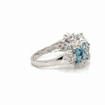 18K Solid Gold 2.00 CTW Natural Diamond Floral Cluster Ring - Alternate Angle | Riyanika Jewels