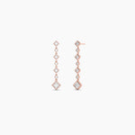 18k Solid Gold Natural Diamond Drop Earring - View 6 | Riyanika Jewels