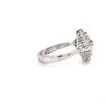 18K White Gold 0.48 CTW Lab Grown Diamond Geometric Cluster Ring - Detail | Riyanika Jewels