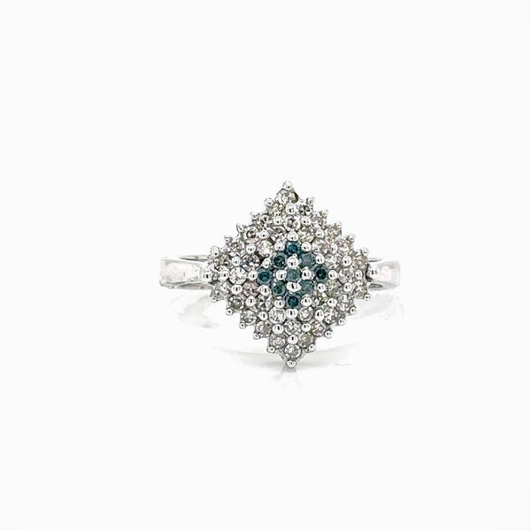 14K 0.48ct Lab Grown Diamond Cluster Ring