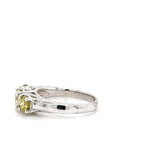 18K White Gold 1.50 CTW Three-Stone Lab Grown Diamond Ring - View 6 | Riyanika Jewels