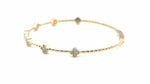 18K Solid Gold 0.40 CT Lab Grown Diamond Floral-Inspired Bracelet - Detail | Riyanika Jewels